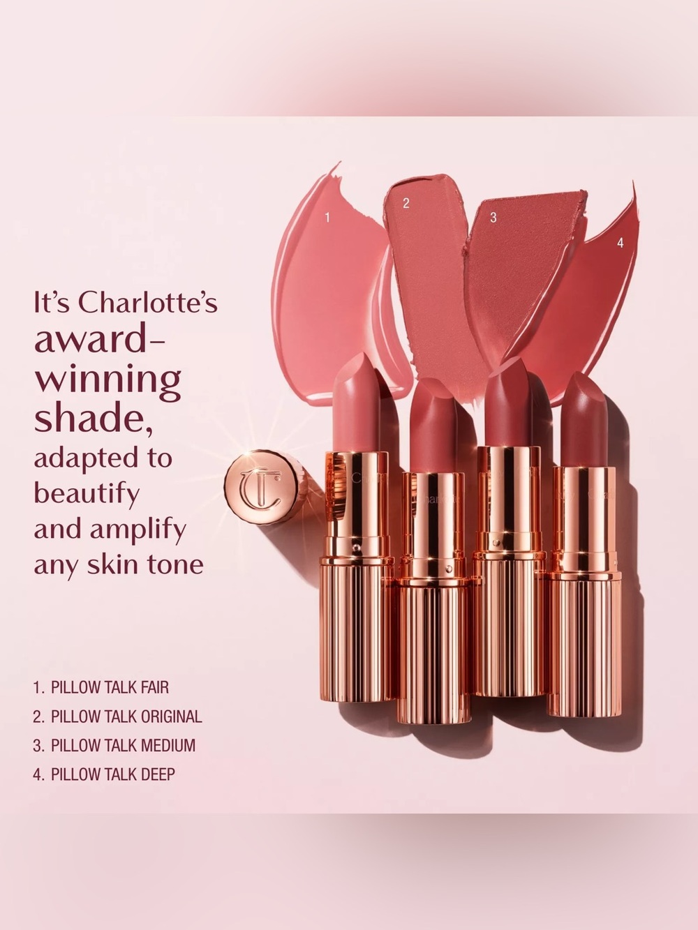Charlotte Tilbury • K.I.S.S.I.N.G Lipstick in Pillowtalk Fair • New in Box - Picture 8 of 9